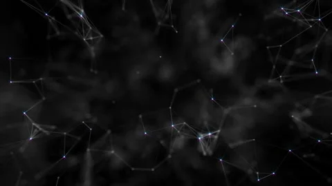 Stars in the dark. Connection of shining elements. Place for text. Business Stock Footage 90635791