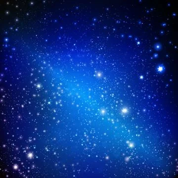 Stars on the dark Stock Illustration