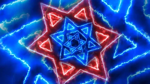 Stars of david motion background Stock Footage 89126375