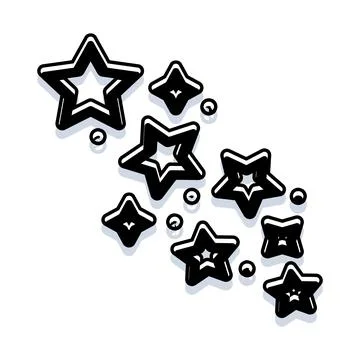 Stars design with falling stardust elements 스톡 일러스트