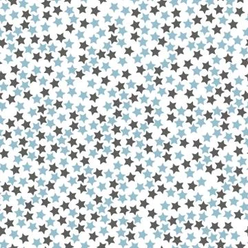 Stars in different shapes and forms. Merry Christmas and New Year seamless ve Stock Illustration