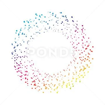 Stars dot splashing rainbow abstract background vector illustration Stock Illustration
