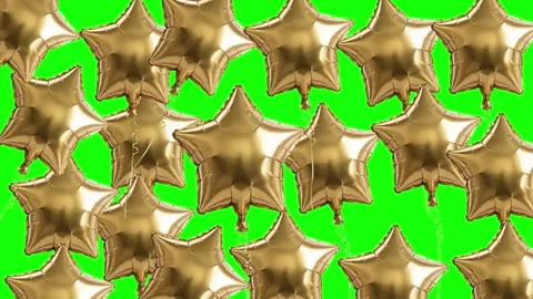 Stars Dynamic on Green Screen Chroma Key Background Stock Footage 341334176