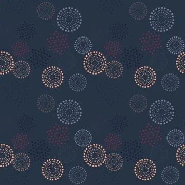 Stars explosion fire work seamless pattern Illustrazione stock