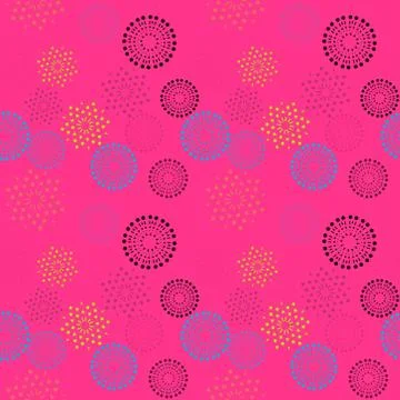 Stars explosion fire work seamless pattern Illustrazione stock