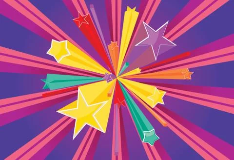Stars Explosions Stock Illustration