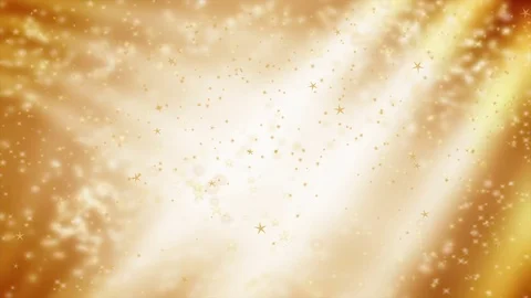 Stars falling over beautiful soft golden background with blurred lights Stock Footage 83105837