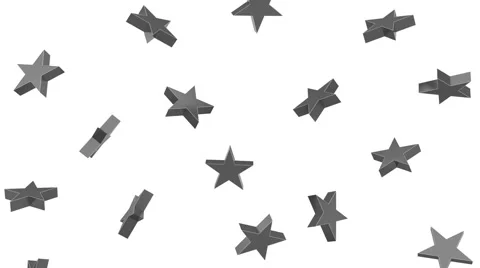 Stars falling on white background with alpha channel 库存影片 906194