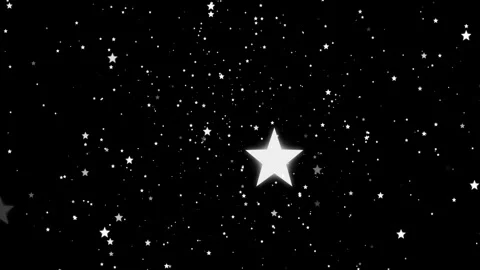 Stars Flying in Space Loop Animation Background. White star shapes on black. Video stock 278395669