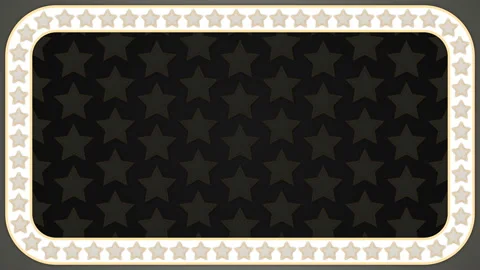 Stars grey background rectangle border frame Stock Footage 90249917