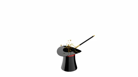 Stars from hat. Stock Footage 65817738