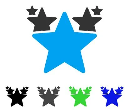 Stars Hit Parade Flat Icon Illustrazione stock