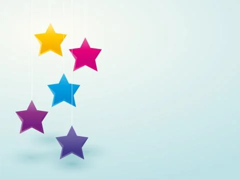 Stars hung on the thread Stock Illustration