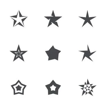 Stars icon collection Stock Illustration