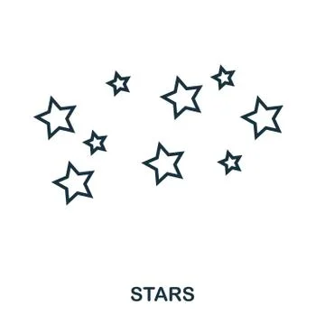 Stars icon. Flat style icon design. UI. Illustration of stars icon. Pictogram Stock Illustration