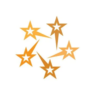Stars Icon Logo Template Stock Illustration