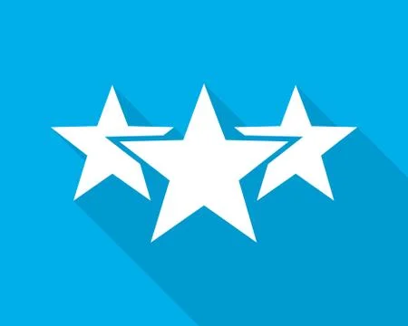 Stars icon with long shadow. Vector illustration Stock Illustration