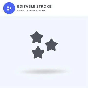 Stars icon vector, filled flat sign, solid pictogram isolated on white, logo  Illustrazione stock