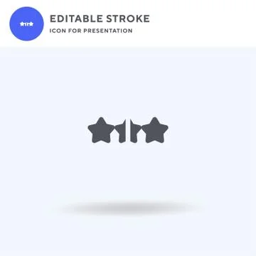 Stars icon vector, filled flat sign, solid pictogram isolated on white, logo Illustrazione stock