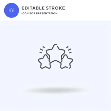 Stars icon vector, filled flat sign, solid pictogram isolated on white, logo Illustrazione stock