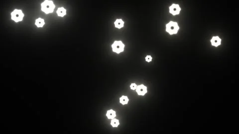 Stars of light move against a dark background in a simple Stock Footage 338984520