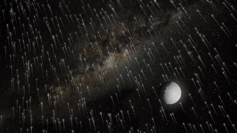 Stars moon galaxy.mp4 Stock Footage 343872001