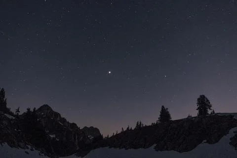 Stars In The Mountains Stock Photos