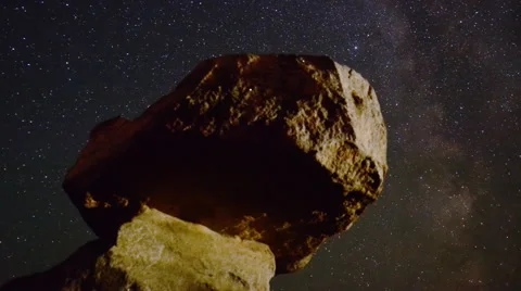Stars moving behind megalith Stock Footage 67263375