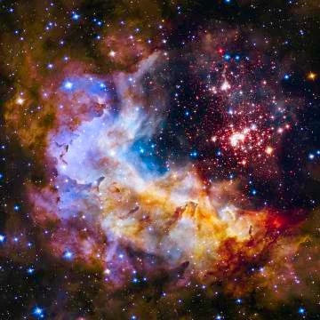 Stars nebula in space. Illustrazione stock
