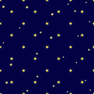 STARS IN NIGHT Galaxy Seamless Pattern Vector Illustration Stock Illustration