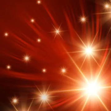 Stars with orange lights Stock Illustration