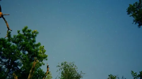 Stars over hill Stock Footage