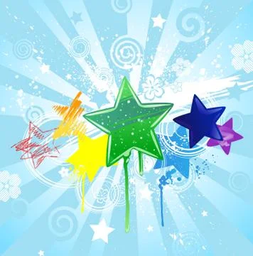 Stars painted. Stock Illustration