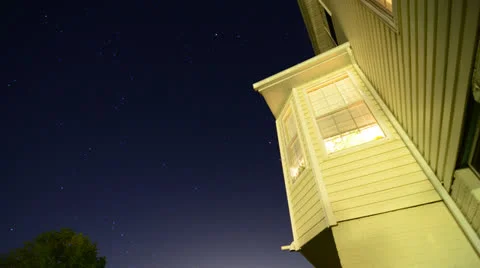 Stars Passing by Window Stock Footage 22959730