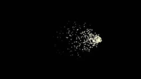 Stars path running from left to the right on black bg. Motion graphic animation. Stock Footage 220195558