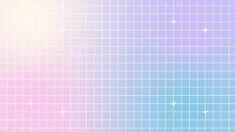 Stars pattern gradient blue pink purple beige rotating with grid lines loop Stock Footage 293488434