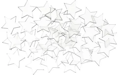 The Stars pattern isolated on white background. 3D illustration. Stock Photos