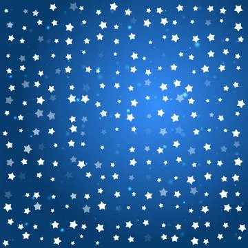 Stars pattern on night sky. Vector background. Stock Illustration