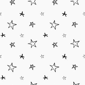 Stars pattern seamless background. multicolored graffiti stars Stock Illustration