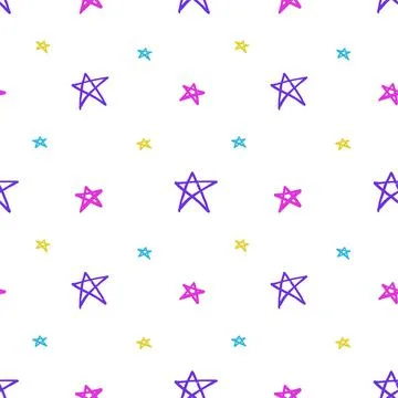 Stars pattern seamless background. multicolored graffiti stars Illustrazione stock