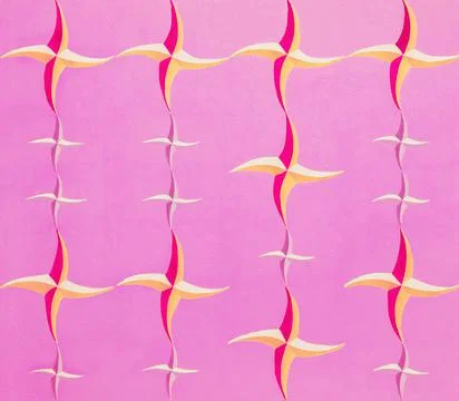 Stars pattern texture mesh illustration. Hand drawn painting in pink and white. Stock Illustration