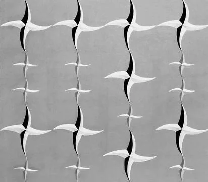 Stars pattern texture mesh illustration. Hand drawn painting in black and white. Stock Illustration