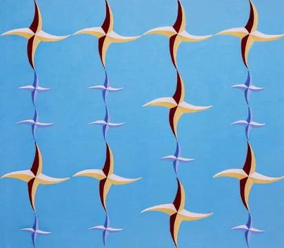 Stars pattern texture mesh illustration. Hand drawn painting in blue and white. Stock Illustration