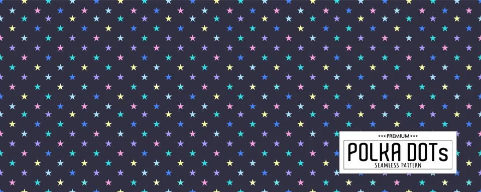 Stars pattern vector. Polka dot background. Seamlles polka dots abstract back Stock Illustration