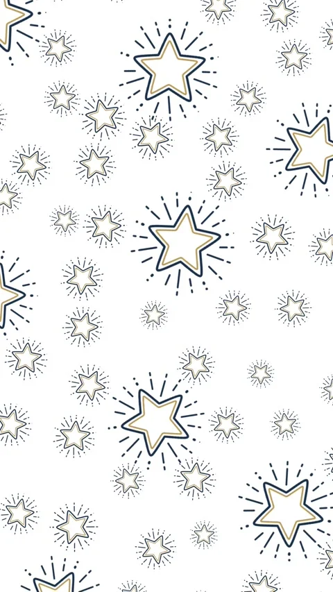 Stars, pen doodles, seamless pattern background v1 Stock-Footage 334268292