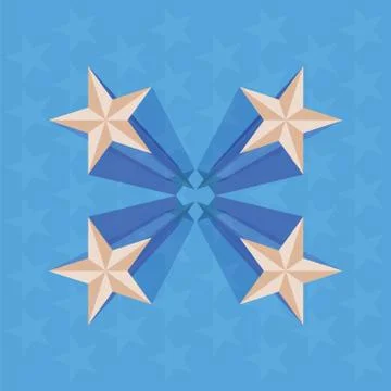 Stars perspective Stock Illustration