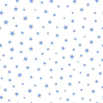 The stars ragless, seamless background. A cute blue pattern. Stock-Illustration