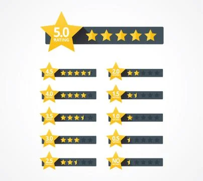 Stars Rating Set Stock Illustration