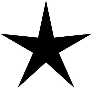 Stars rays angles vector, stars transition from short, long rays Stock Illustration