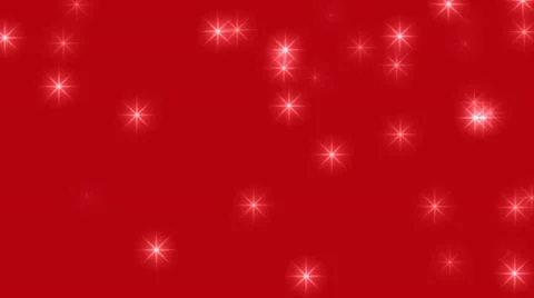 Stars on Red background Christmas Loop Stock Footage 42666498